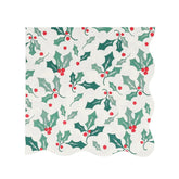 Holly Pattern Napkins 16pk